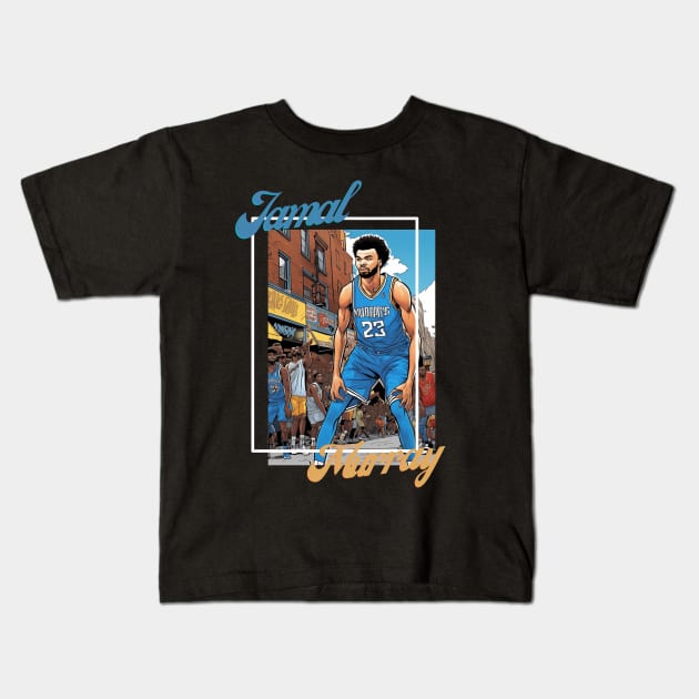 Jamal Murray vector illustration design Kids T-Shirt by Nasromaystro